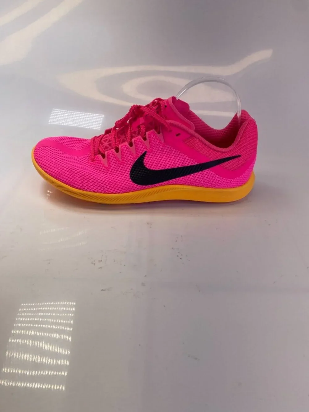 Nike Zoom Rival Track & Field Distance Hyper Pink With Spikes Cleats mens Sz 12